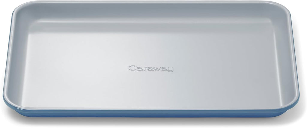 Caraway Nonstick Ceramic Small Baking Sheet (9x13”) – Non-Toxic, PTFE & PFOA Free – Oven Safe – Aluminized Steel Core – Mini Sheet Pan for Baking, Roasting & More - Slate