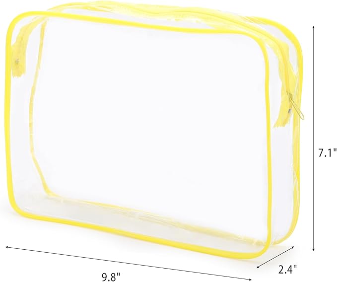 Tbestmax 10 Pack Clear Cosmetic Bags Makeup Bags Portable Waterproof TSA Approved Travel Toiletry Bags Organizer