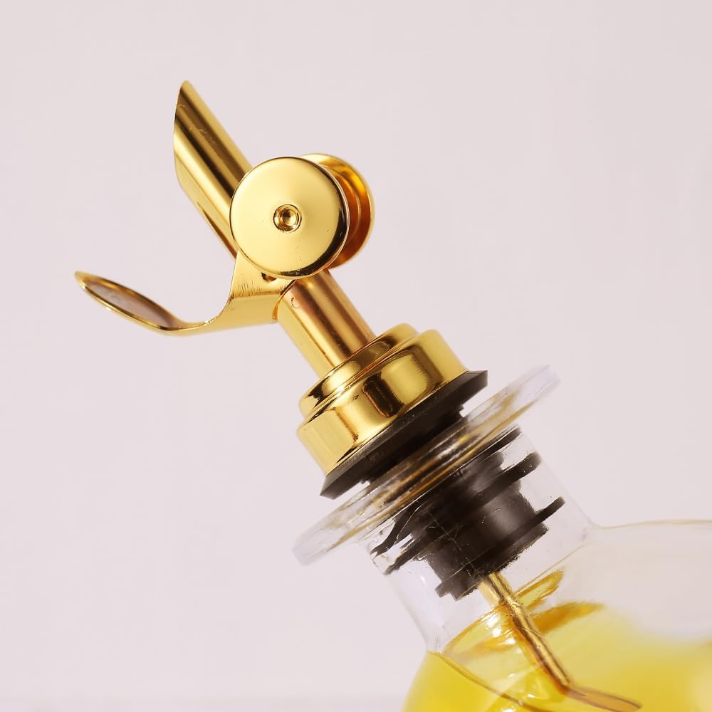 Molimoli Glass Oil Dispenser Bottle for Kitchen, Weighted Pourer, Olive Oil Cruet | 350ml, Set of 1