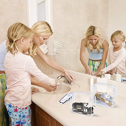 ANRUI Makeup Bags Clear Cosmetic Bag for Women Small Makeup Pouch for Girls/Kids Travel Toiletries Organizer Bags Waterproof Travel Liquids Storage Bags