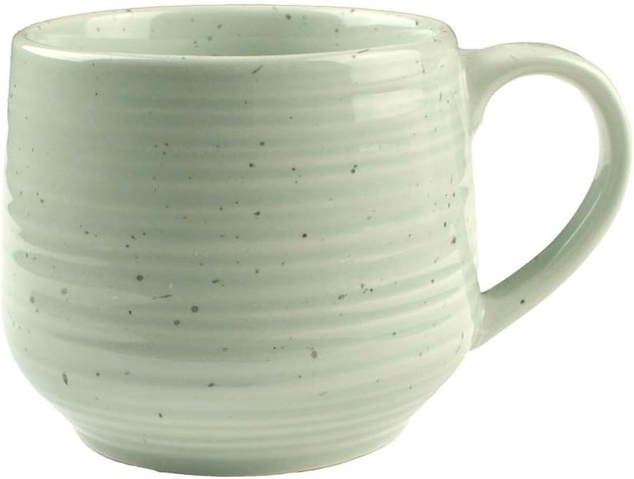 Sango Siterra Artist's Blend 17 oz. Stoneware Mug Set – Service for 4, Rustic Design, Assorted Colors, Scratch-Resistant, Microwave & Dishwasher Safe, for Everyday Dining & Entertainment