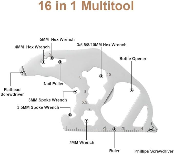 12 in 1 Keychain Multi-tool, Gifts for Men Boyfriend Dad, Father's Day Birthday Gifts, Mini EDC gadgets Tool Gear Bottle Opener for Camping Survival