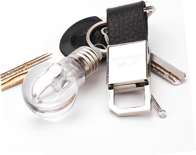 VANZACK ED Light Bulb Keychain, Mini Keychain Flashlight - Colorful Bulbs Light Up Glow in The Dark for Outdoor Camping Hiking Backpacks