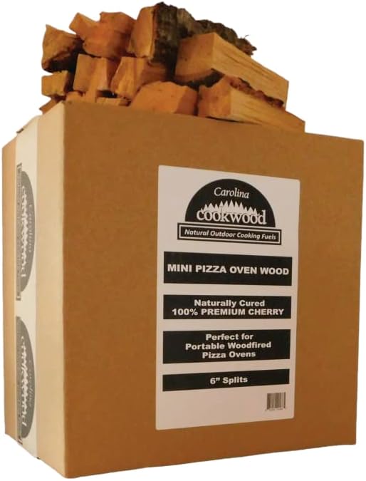 Mini Pizza Oven Wood 6 Inch Firewood Pizza Logs Naturally Cured White Oak Hardwood for Portable Wood Pizza Ovens 750 Cubic Inches, Approximately 12lbs (Cherry)