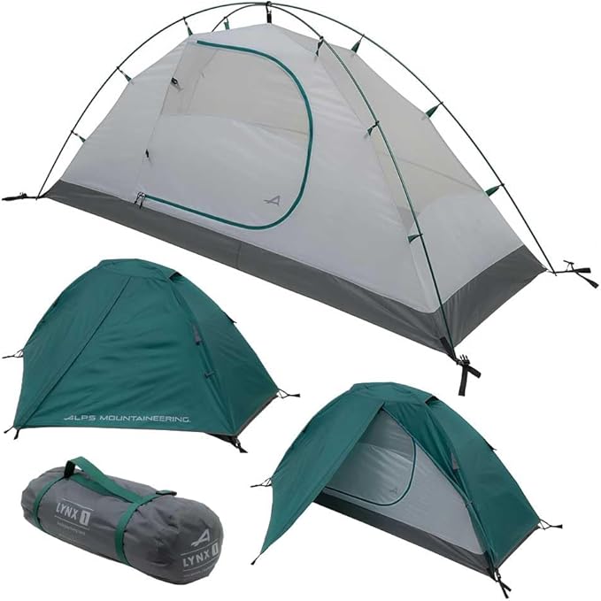 ALPS Mountaineering Lynx 1-Person Tent – Lightweight, Easy Setup, Waterproof, Freestanding Backpacking Tent with Durable Aluminum Poles and Ample Ventilation