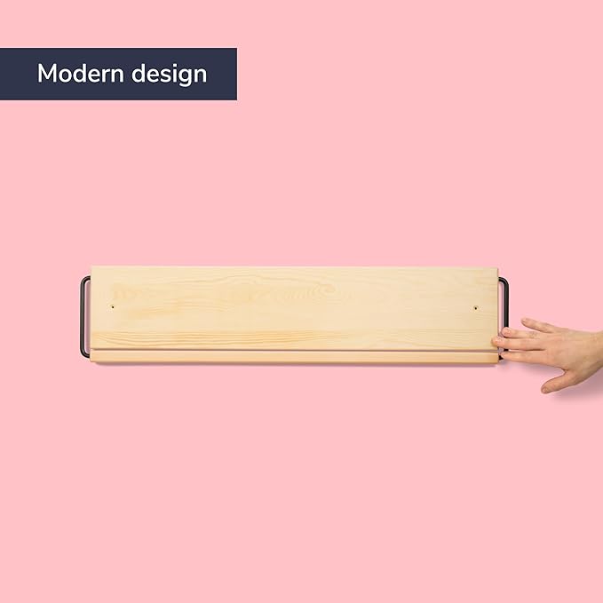 Wall Mounted Shoe Rack - A Wooden, Modern, Slim, and Small Shoe Storage Solution for Shoes and Boots in Narrow Spaces, entryways, or hallways. (30-in-Wide, Pack of 2)