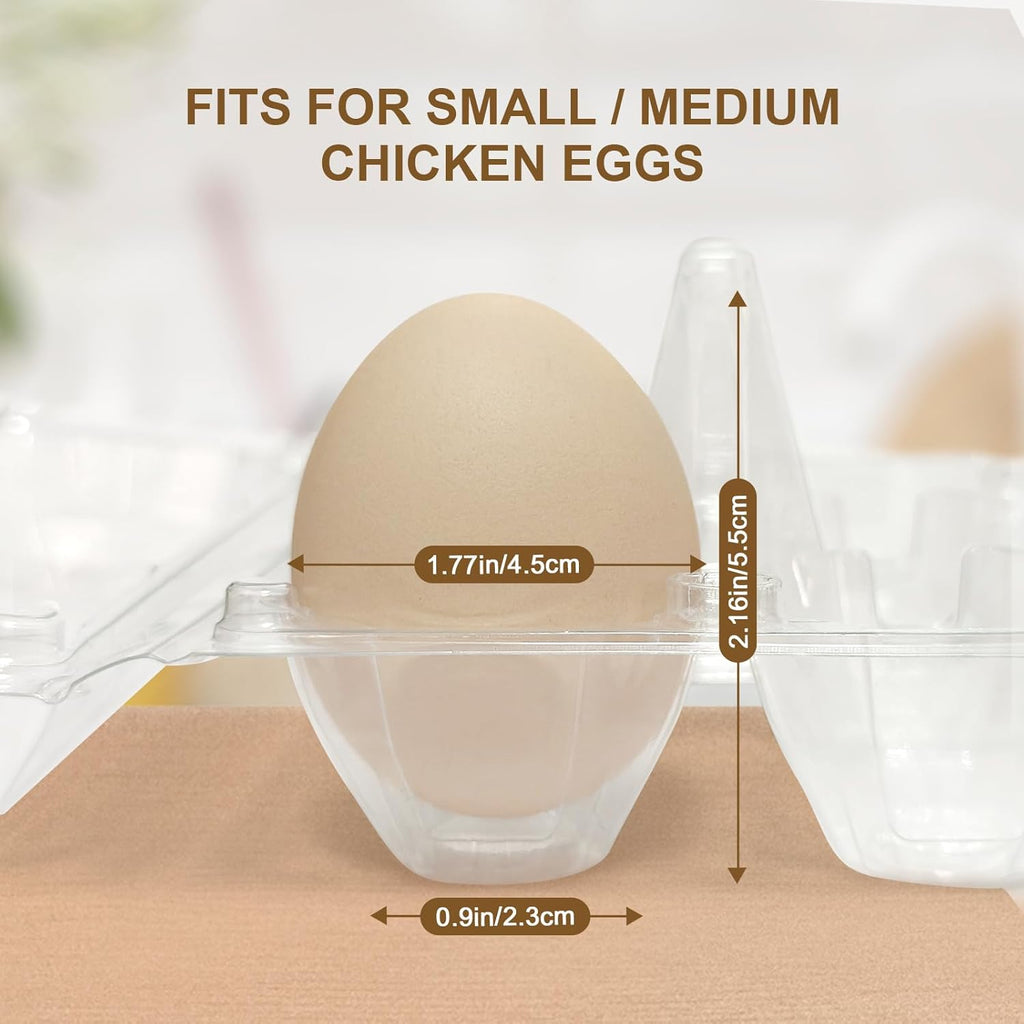 100 Pack Egg Cartons 6 Count - Medium Egg Cartons Cheap Bulk - Half Dozen Egg Carton for Farmers Market, Kitchen Organization and Storage