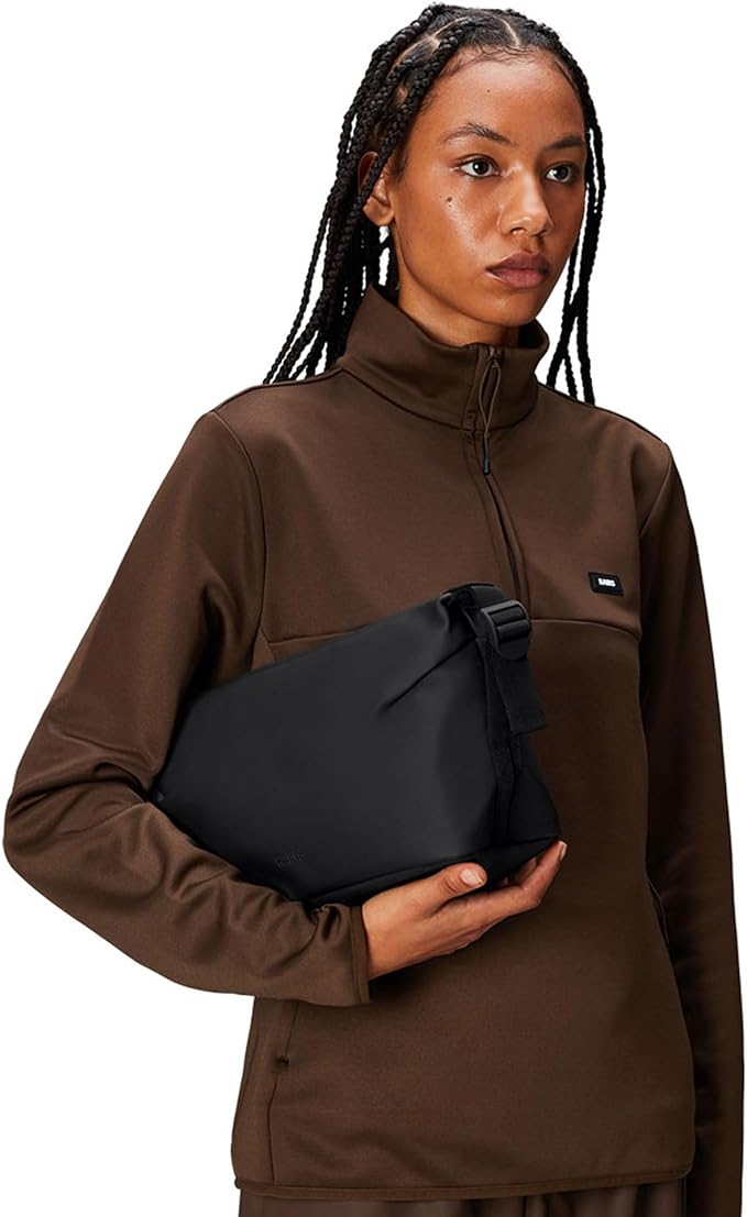 RAINS - Hilo Wash bag - Waterproof Toiletry Bag for Men and Women - Toiletries, Cosmetics, Suitable for Travel (Black)