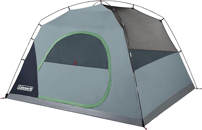 Coleman Skydome Series Camping Tent Weatherproof Tent Includes Pre-Attached Poles Rainfly Carry Bag and Unique Pattern Sets up in 5 Minutes