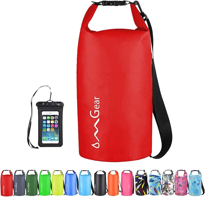OMGear Waterproof Dry Bag Backpack Phone Pouch 40L/30L/20L/10L/5L Floating Dry Sack for Kayaking Boating Outdoors Activities