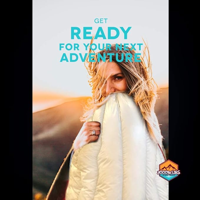 ZOOOBELIVES Ultralight Backpacking 32-50F Down Sleeping Bag - 27oz Ultra Compact 650 Fill Power Envelope Sleeping Bag for Hiking, Camping and Backcountry, Lightweight and Compressible – Alplive T400