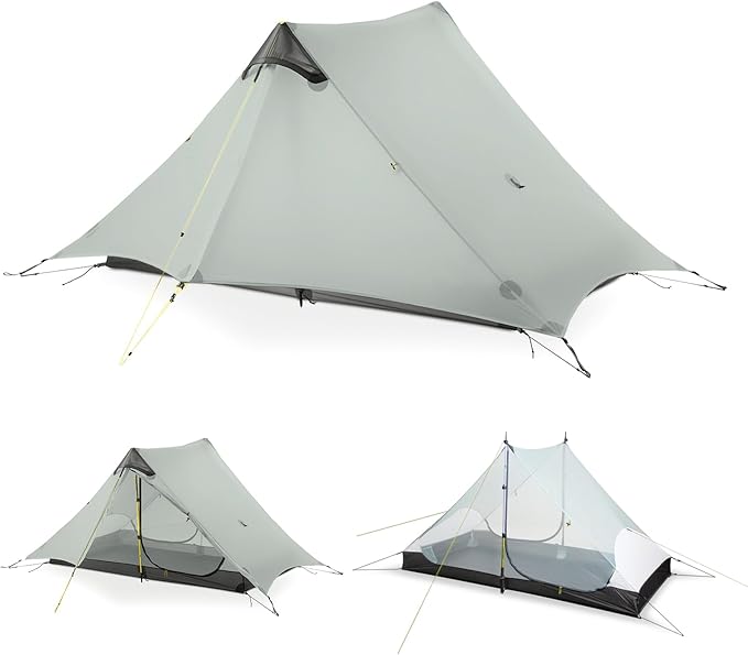 LANSHAN Ultralight Tent 3-Season Backpacking Tent for 1-Person or 2-Person Camping, Trekking, Kayaking, Climbing, Hiking