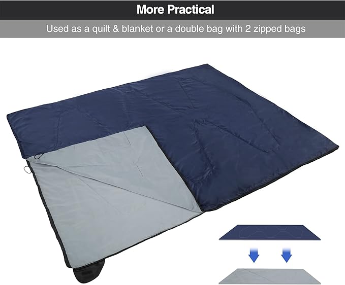 REDCAMP Ultra Lightweight Sleeping Bag for Backpacking, Comfort for Adults Warm Weather, with Compression Sack