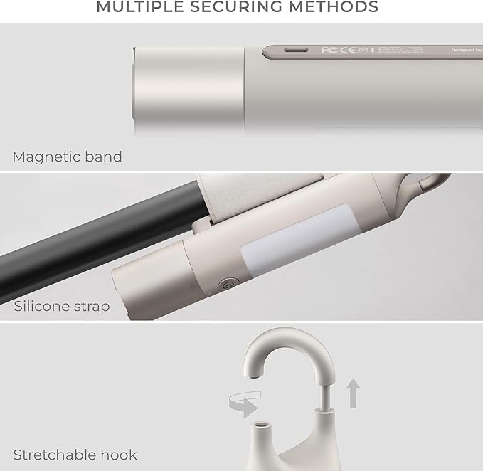 HOTO Flashlight Duo, USB-C Rechargeable, Dual Light Source, Colorful Ambient Light, SOS & Strobe, 1000 Lumens, Multifunctional Hanger, Magnetic Absorption, 65h Long-Lasting