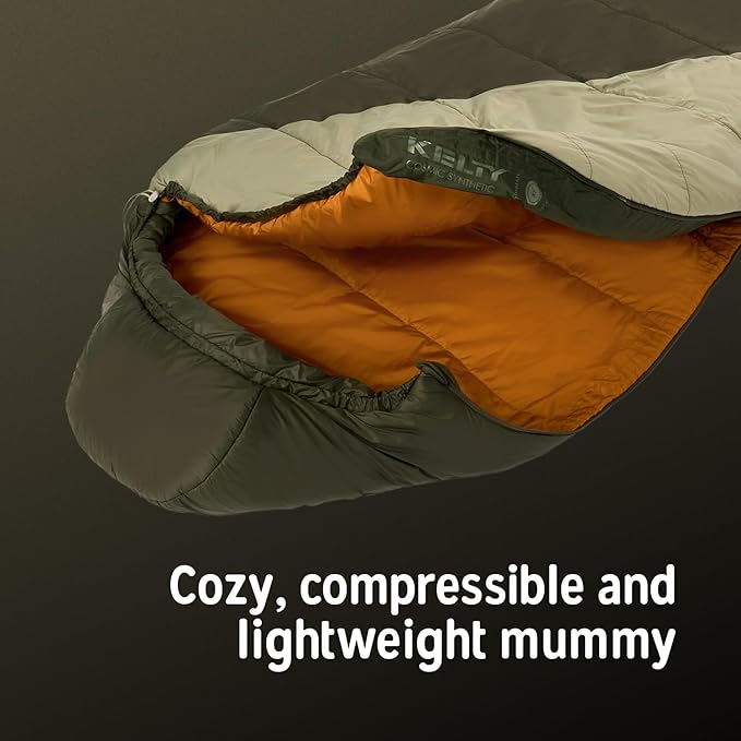 Kelty Cosmic Synthetic Fill 40 Degree Backpacking Sleeping Bag with Compression Straps, Compact and Lightweight, 2022