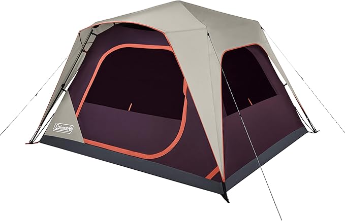 Coleman Skylodge Instant Tent 4/6/8 Person Tent Sets Up in About 1 Minute Weatherproof with Pre-Attached Poles & Carry Bag Made of PFAS-Free Materials