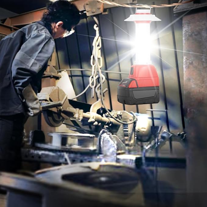 8W 800LM Lantern for Milwaukee 18V M18 Li-Ion Outdoor Portable Camping Lantern with Hook, USB & Type-C Output, Emergency Light, Perfect for Camping, Hiking, and Outdoor Activities(Tool Only)