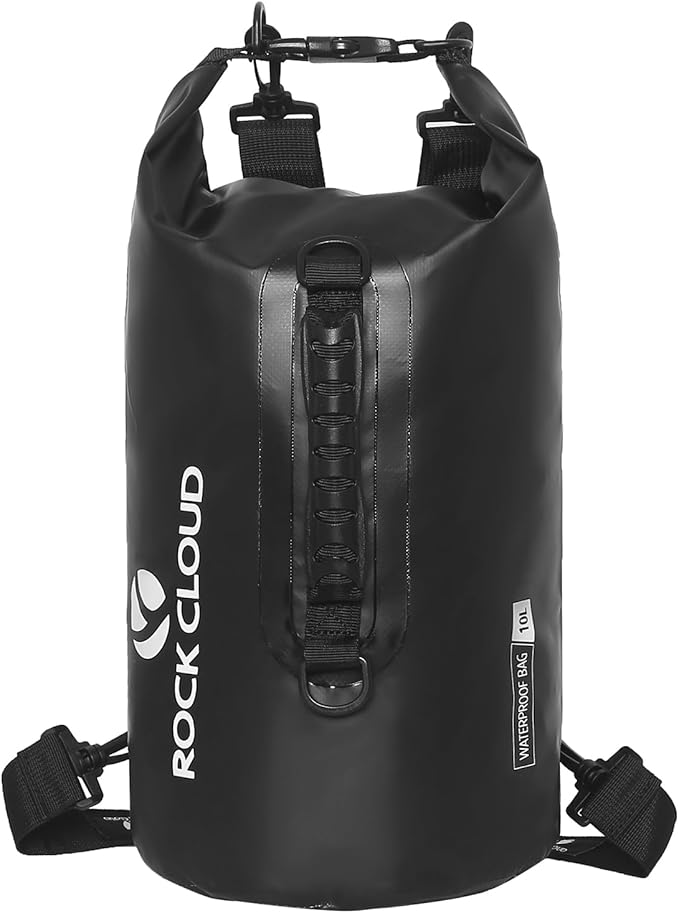 ROCK CLOUD Dry Bag Waterproof 10L Dry Sack for Kayaking Rafting Boating Beach Surfing Swimming Canoe Camping Hiking Fishing Ski