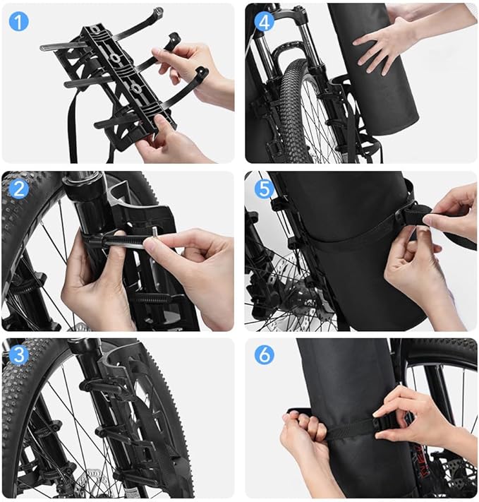 2Packs Bike Fork Bags Waterproof Roll Top Design 5L/7L Bicycle Dry Bag Fork Sacks Cycling Pack Bike Pannier for Moutain Bikes Road Bikes Electric Scooters