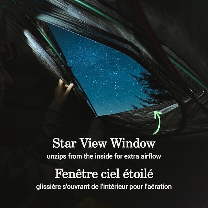 Coleman PEAK1 Premium Backpacking Tent, Waterproof Fabric with 2,000mm Waterhead Rating can Withstand Winds up to 45 MPH; Wide Door, Star View Window, & Footprint Included, 1/2/3/4/6 Person Tent