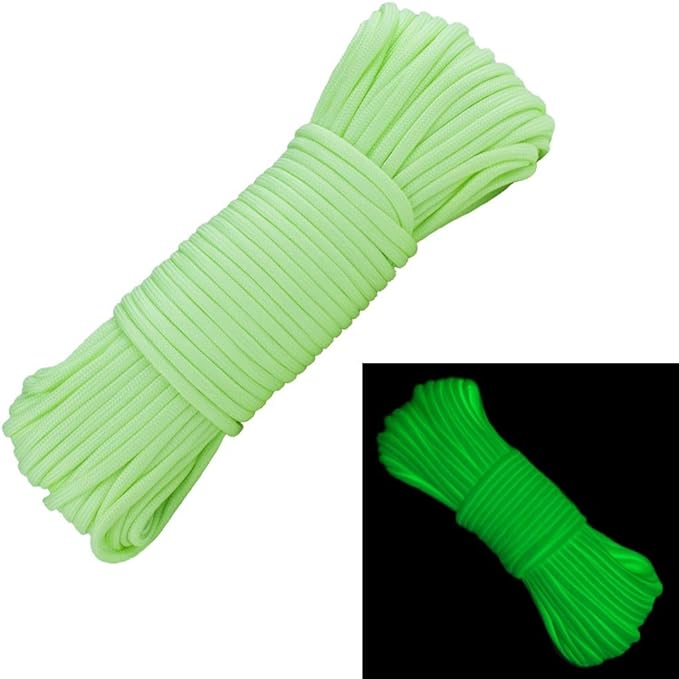 100 Feet Green Glow in The Dark Paracord