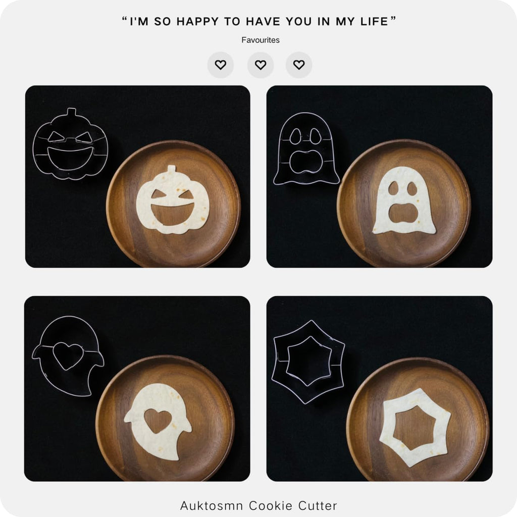 Halloween Cookie Cutter Set-4 Piece-2.5 Inch-Diswasher Safe-Mini Halloween Cookie Cutter Shape for Baking