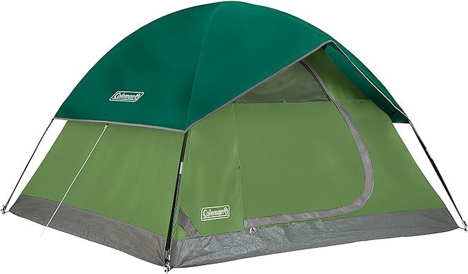 Coleman Sundome 4-Person Tent with Rainfly, Weatherproof Tent Sets Up in 10 Mins