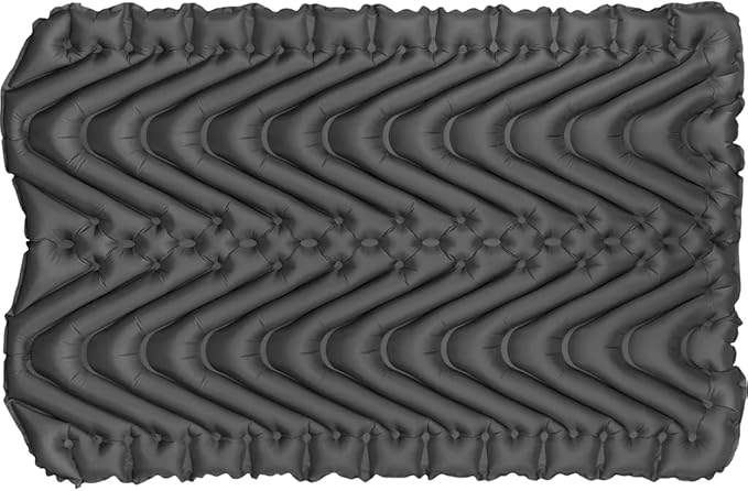 KLYMIT Insulated Double V Inflatable Sleeping Pad | Thick, Lightweight, Easy to Inflate, Foldable Air Bed for Camping & Backpacking