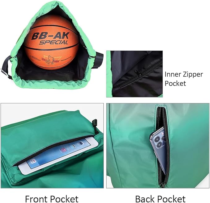 Peicees Waterproof Drawstring Sport Bag Lightweight Sackpack Backpack for Men and Women