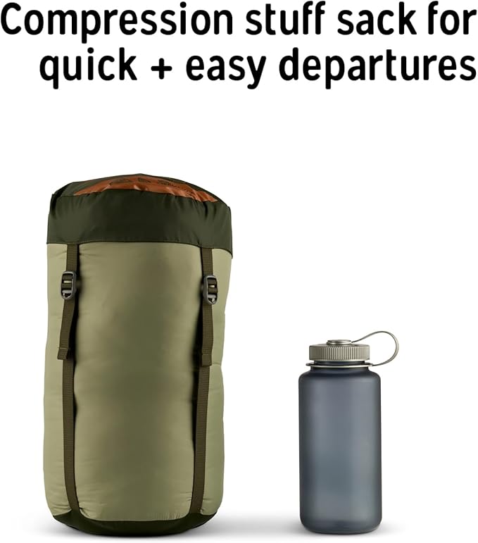 Kelty Cosmic Synthetic Fill 40 Degree Backpacking Sleeping Bag with Compression Straps, Compact and Lightweight, 2022