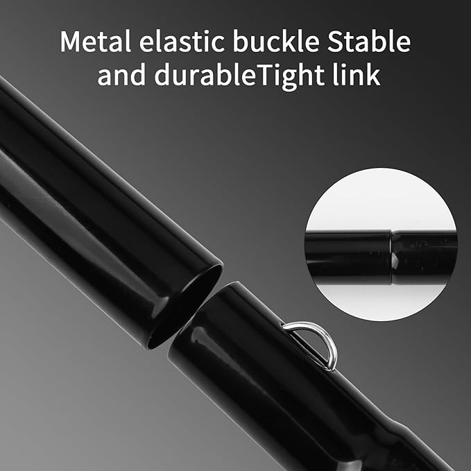 Neween Heavy Duty Tent Poles for Tarp Adjustable Camping Tarp Poles Set of 2, 74.8in Collapsible Tent Pole with a Diameter of 1in for Backpacking Hiking Awning Canopy Rain Fly Shelter (Black)