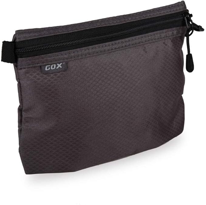 GOX Small Toiletry Bag for Men Bulk Cosmetic Bag Dopp Kit Carry On Zipper Pouch Organization Nylon Packing Sack Waterproof(Grey)