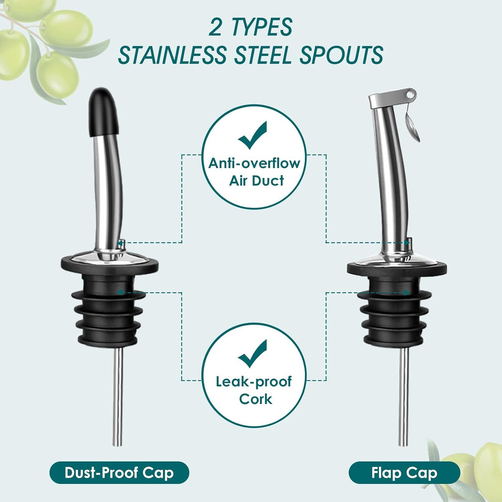 vancasso 20 Oz Ceramic Olive Oil Dispenser Bottle, Bottle Dispenser with Spout and Funnel for Kitchen,Suitable for Oil, Vinegar, Coffee Syrups & Other Liquids, White