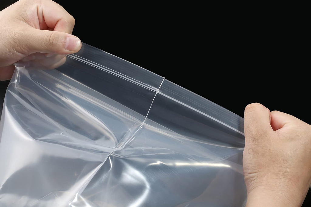 100PCS 9" x 12" 3Mil Clear Reclosable Plastic Bags Zip Seal Lock Poly Bags With Zipper for Shipping Packaging Product Clothing Storage, Thick