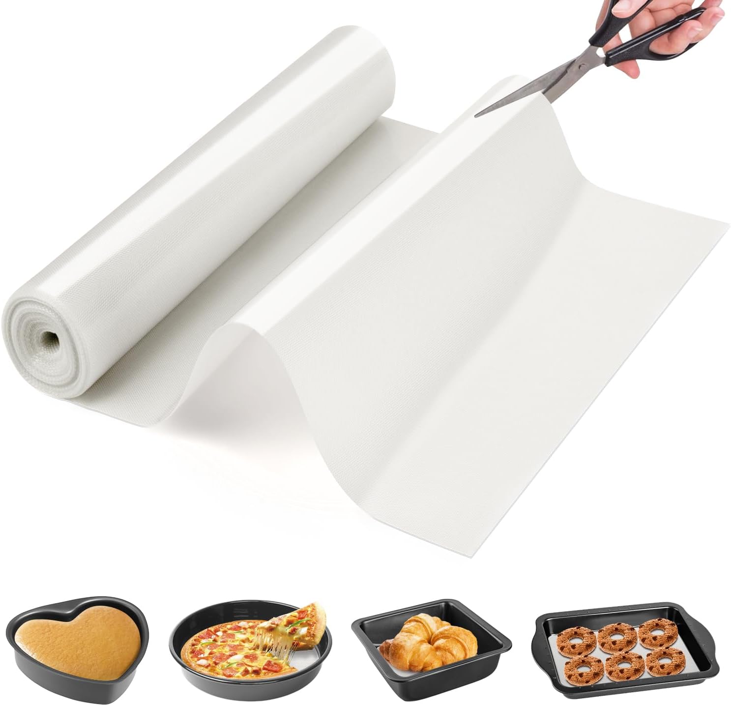 Silicone Baking Mat Roll - Best German Silicone -Heat Resistant Pie Cookie Bread Pizza Macaron Baking Mat, Silicone Pastry Mat, Non-Stick Dough Mat Non-slip Silicone Mat Roll for Countertop Protector