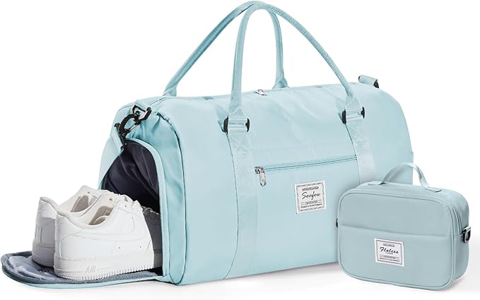 Gym Bag Womens,Travel Duffel Carry on Bag Sport Tote Bag Weekend Overnight Bag