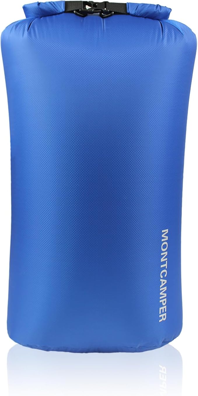 30D Nylon Waterproof Dry Bag-Extra Large Waterproof Storage Sack with Roll Top Closure-Suitable for Long Hiking, Camping, Kayaking and Beach-Float on Water(35L/Blue)