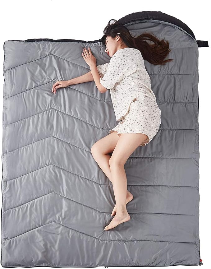 Sleeping Bag 4 Seasons Adults & Kids for Camping Hiking Trips Warm Cool Weather,Lightweight and Waterproof with Compression Bag,Indoors Outdoors Activities