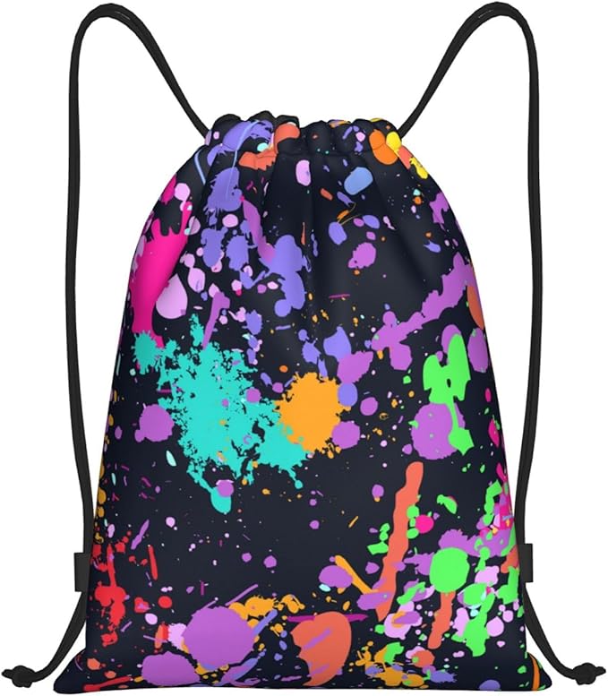 Graffiti Drawstring Bags Colorful Birthday Festival Party Favor Gift Decorations Baby Shower Candy Goodie Rewards Prize Bag String Backpack for Women Men