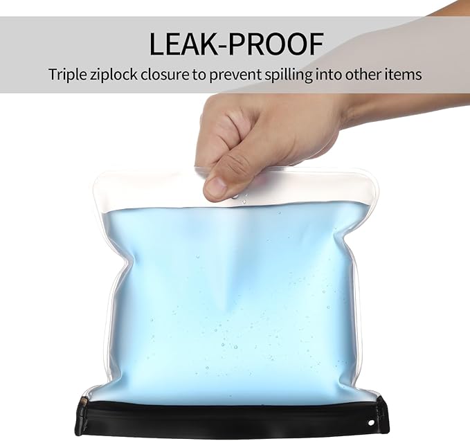 Clear Toiletry Bag, 4 Pack TSA Approved Security Travel Toiletry Bag Carry on Travel Accessories Bag Airport Airline Quart Size Bags Water Repellent Makeup Cosmetic Bag for Women