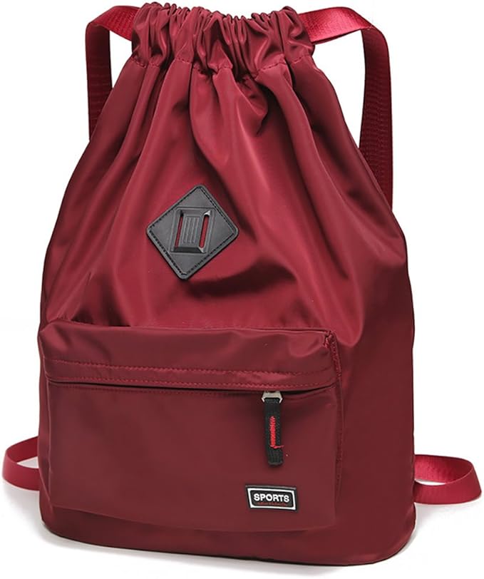 Peicees Waterproof Drawstring Sport Bag Lightweight Sackpack Backpack for Men and Women