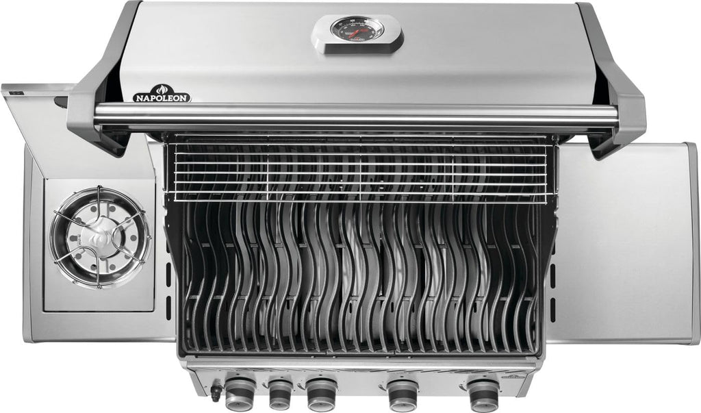 Napoleon Rogue 525 Propane Gas Grill with Range Side Burner, Stainless Steel, Durable 5-Burner Grilling Experience