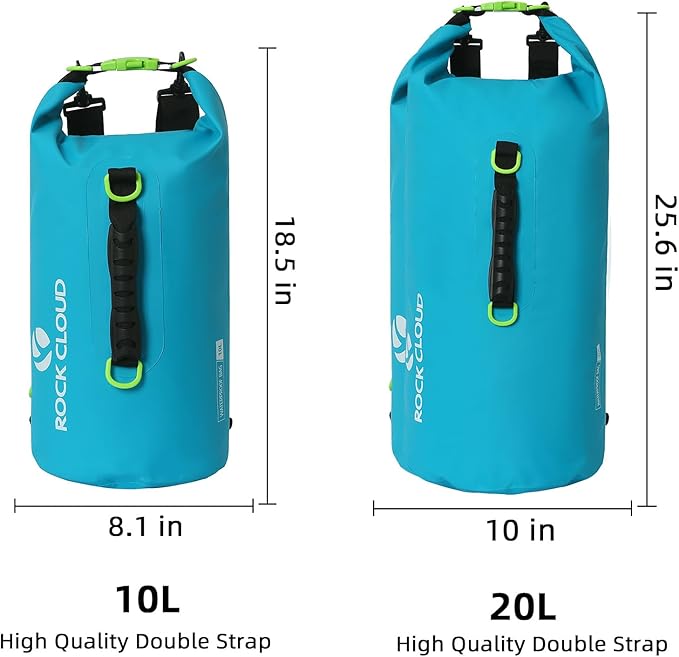 ROCK CLOUD Dry Bag Waterproof 20L Dry Sack for Kayaking Rafting Boating Beach Surfing Swimming Canoe Camping Hiking Fishing Ski