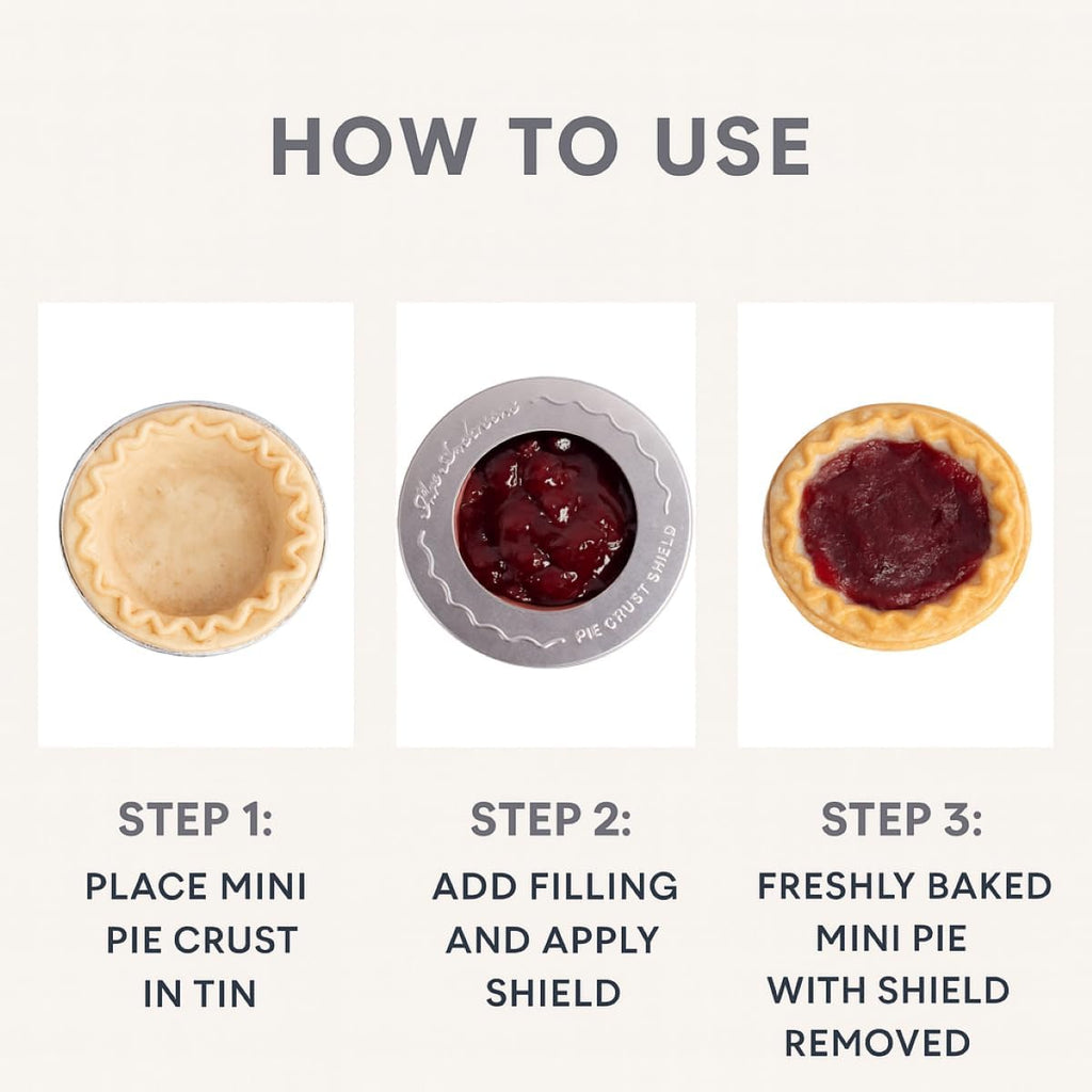 Mrs. Anderson's Baking Individual Pie Crust Protector Shields, For Mini Pies and Pot Pies, 2 Sets of 2 Pie Shields