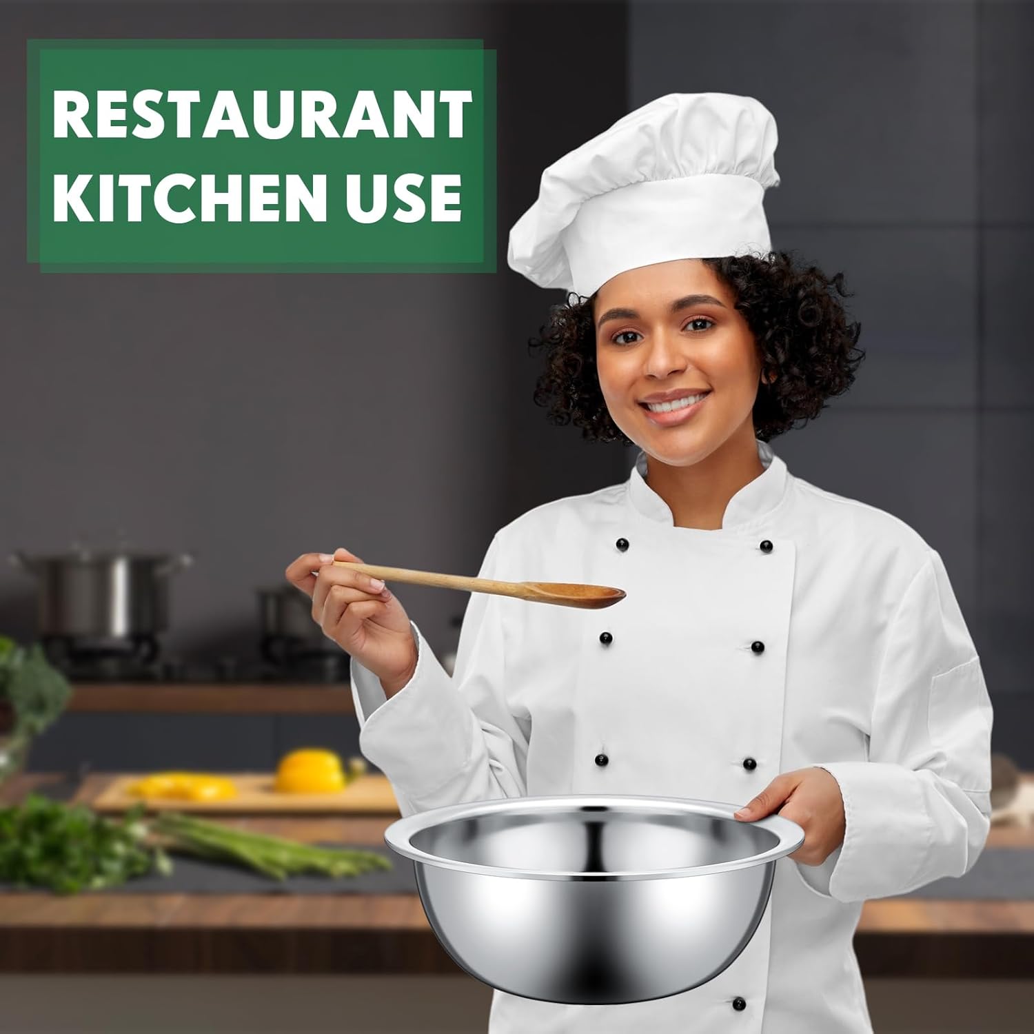 Pinkunn Set of 12 Stainless Steel Mixing Bowls, Nesting Metal Prep Salad Bowl Bulk Kitchen Large Reusable Baking Food Container for Hotel Restaurant Home Cooking, Silver(10.2 x 3.26 Inch)