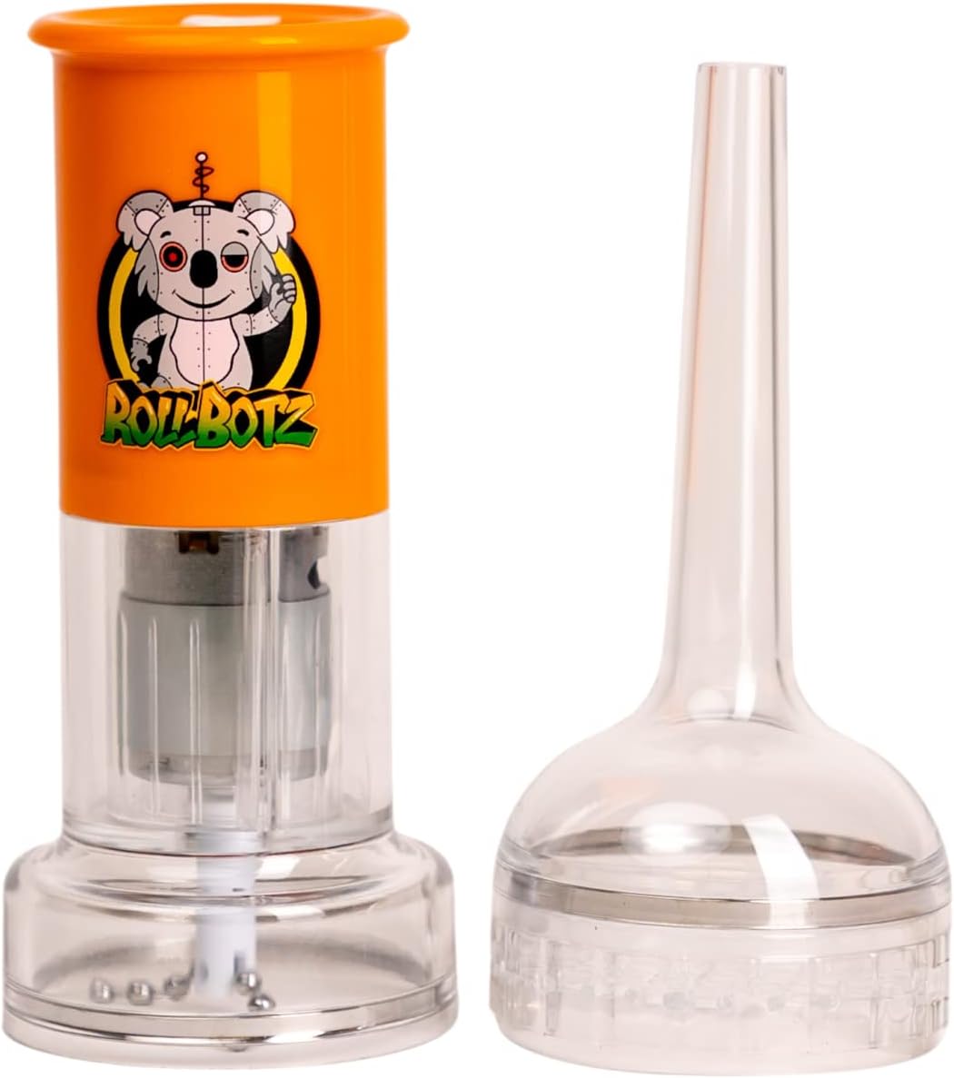 Wakit Koala Rollbotz RoboKone Filler Ball and Chain Grinder Mill with Funnel - USB Rechargeable Grinder