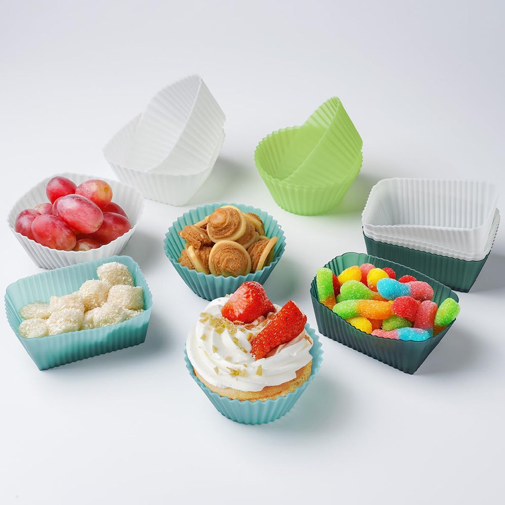 Silicone Baking Cupcake Cups Muffin Liners Nostick Cake Molds Bento Lunch Box Dividers