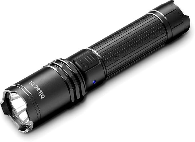 Ditac D1 Flashlight 1000 Lumen Bright Flashlight Rechargeable Led Flashlight IPX6 Waterproof for Household and Outdoors
