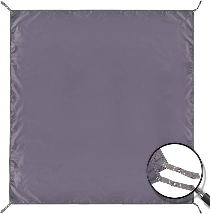 REDCAMP Waterproof Camping Tent Tarp - 71"x83", 4 in 1 Multifunctional Tent Footprint for Camping, Hiking and Survival Gear, Lightweight and Compact