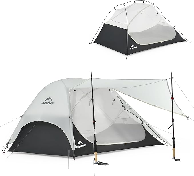 Naturehike Star River UL 2 Person Backpacking Tent, Double Layer Waterproof Two Person Tent, Lightweight Backpacking Cycling 2 Person Tent